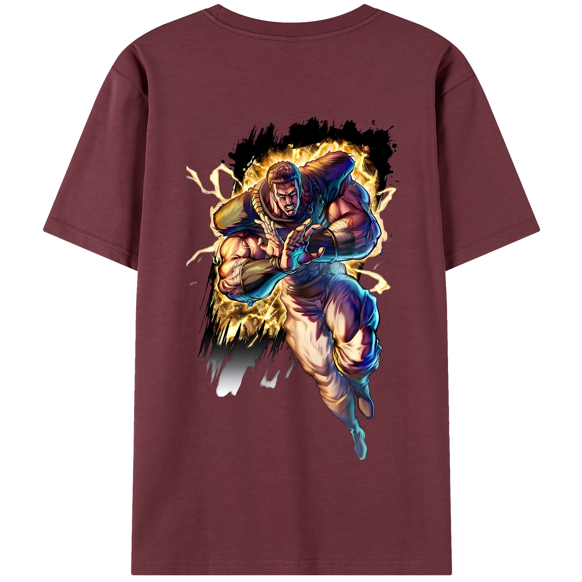 （画像用） 北斗の拳 Fist of the North Star 綿100％半袖Tシャツ（背面プリント）